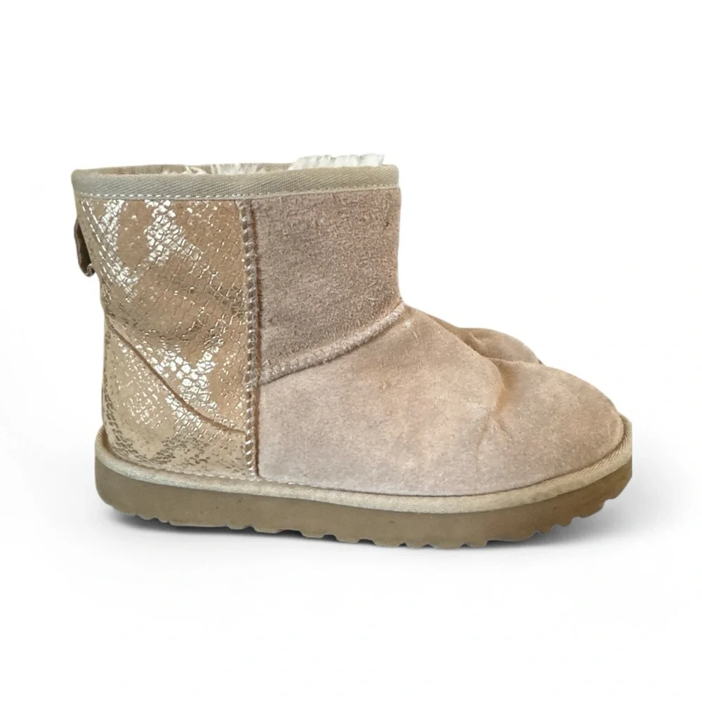 UGG Beige Snake Pattern Boots - Picture 3 of 3